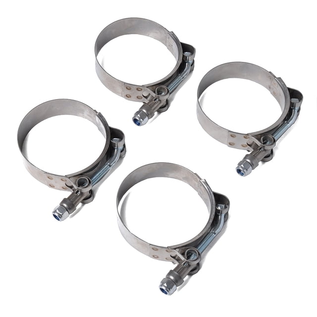 Scienceny 4 unids/set 57-116mm tipo T abrazadera de manguera fuerte tubo de acero inoxidable abrazadera redonda barco coche Tractor Clip de tubo Vehículos, repuestos y accesorios Mis plata 57-65MM