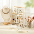 thumbnail image 3 of Sfugno Jewelry Organizer Stand, Jewelry Storage Box with Double Rods and 6 Tier Jewelry Holder for Necklaces Bracelet Earring Ring Display,White, 3 of 8