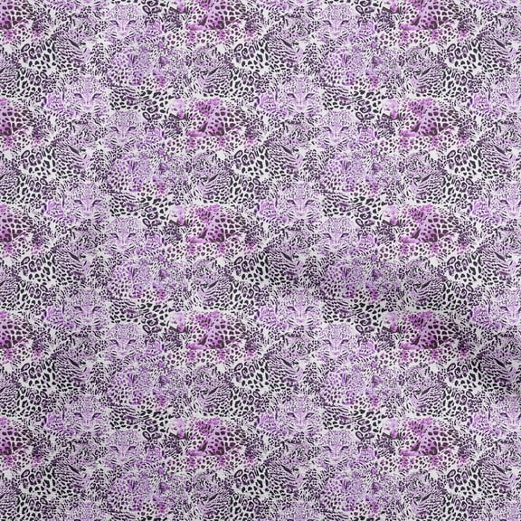 oneOone Viscose Chiffon Amethyst Fabric Animal Skin Sewing Craft Projects Fabric Prints By Yard 42 Inch Wide