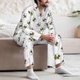thumbnail image 7 of Fotbe Bee Pattern Long Sleeve Pajama Set for Men,Sleepwear Set,2-piece Loungewear Set,Soft PJs Comfy Nightwear with Pockets-Large, 7 of 7