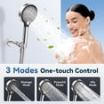 thumbnail image 4 of HIBIBUD Filtered Shower Head with Handheld, High Pressure Shower Head with Filters, 3 Modes Water Softener Shower Head with Detachable Filters, Reduce Dryness on Skin and Hair, Chrome, 4 of 7