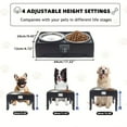 thumbnail image 2 of Elevated Dog Bowls, Elevated Pet Feeder Stand With Slow Feeder Bowls, 4 Height Adjustable Non-slip Raised Dog & Cat Feeder Bowls, 2 of 7