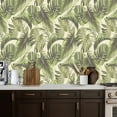 thumbnail image 5 of Peel and Stick Wallpaper Canvas Contact Paper Tropical palm leaves jungle leaf seamless floral Self Adhesive and Removable 17.7in x 118in, 5 of 8