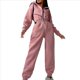 thumbnail image 3 of Conjunto de Mono de para Mujer, Sudadera con Capucha y Cintura Alta Rosa S, 3 of 7