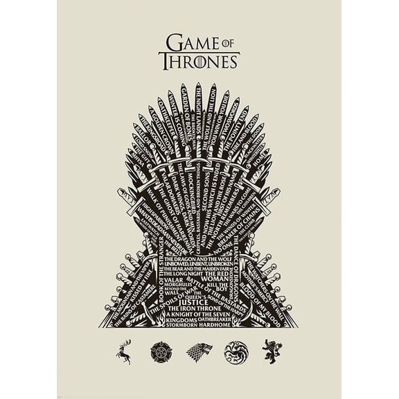 Game Of Thrones™ - Iron Throne Print Wall Art, Modern Wall Decor For Living Room Bedroom, 8x12 UNFRAMED