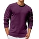 thumbnail image 1 of pstuiky camisas de hombre de manga larga, Suéter de color sólido para hombre, cuello redondo, manga larga, capa inferior para la cabeza Tops de hombre l, 1 of 5