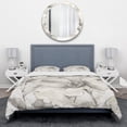 thumbnail image 2 of Designart 'Indigold Grey Peonies IV' Cottage Bedding Set - Duvet Cover & Shams, 2 of 4