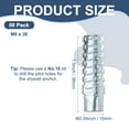 thumbnail image 3 of Uxcell 50-Pack M8 x 38 Tree Shaped Steel Drywall Anchors, Metal Expansion Bolt for Various Wall Types[Silver Tone], 3 of 6