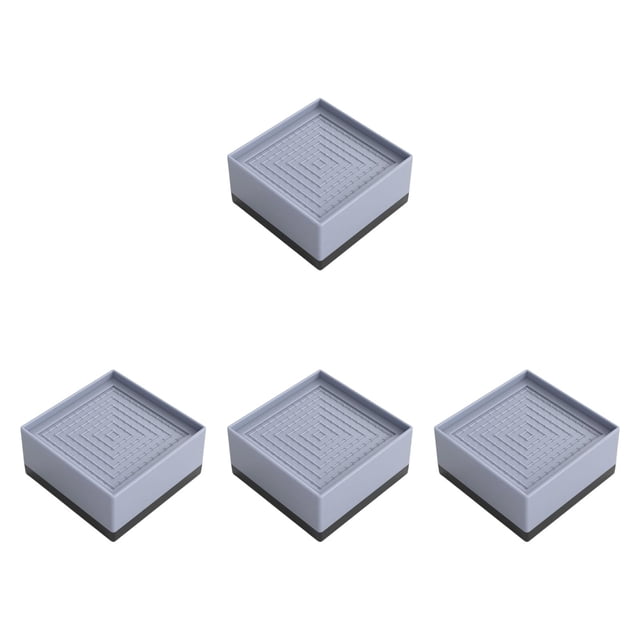 4 elevadores de cama para muebles, almohadillas antideslizantes versátiles para lavadora. Gris 78x78x4cm