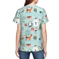 thumbnail image 7 of Wukai Christmas Winter Animals Youth Unisex Short Sleeve T-Shirt for Boys, Girls, Teens, and Kids-Large, 7 of 7