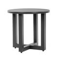 thumbnail image 6 of Tcbosik Patio End Table, 18" Round Metal Side Table with Cross Base, All-Weather Indoor/Outdoor Accent Table in Gray, Easy to Clean & Assemble, 6 of 6
