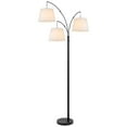 thumbnail image 2 of Cal Lighting 60W x 3 Vardon metal arc floor lamp with hardback fabric shade, 2 of 5