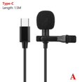 thumbnail image 1 of Microphone Cravate Noir 3,5 mm Microphone à Pince Prise 3,5 mm / USB Type‐C I3 [>, 1 of 9