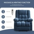 thumbnail image 5 of JONPONY Lagre Power Lift Recliner Chair for Elderly with Heat and Massage, Lay Flat Assist Recliner with Side Pocket for Living Room，Blue, 5 of 13