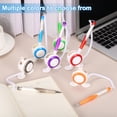 thumbnail image 4 of Uxcell 4 Pcs Secure Counter Pen with Adhesive Base and Chain, Reception Desk Pens Desktop Signing Pens, Blue Ink for Business Office Bank Hotel Cafes Desktop Cheque, Red, 4 of 5