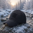thumbnail image 4 of Patch Baseball Cap for Men Ripstop Hook-and-Loop Operator Hat for Outdoor Black Free Size, 4 of 6