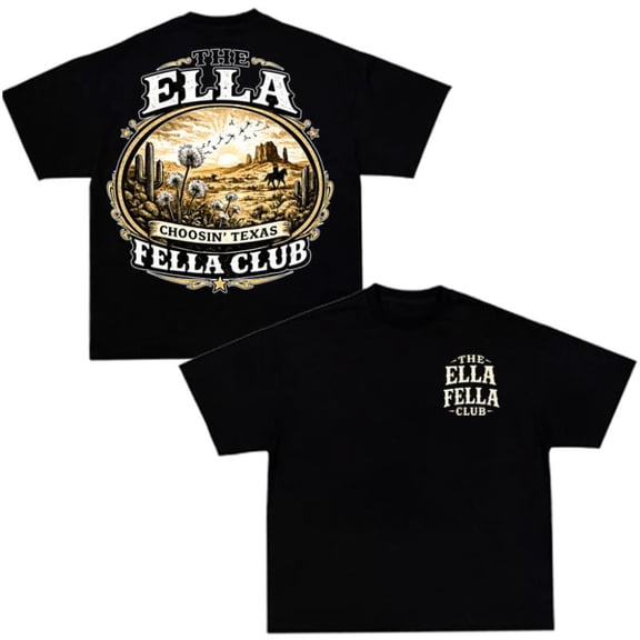 The Ella Fella Club Choosin Texas Vintage Western Graphic T Shirt Cowboy Country Lifestyle Unisex Retro Rodeo Tee