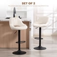 thumbnail image 4 of HOMCOM Bar Stools Set of 2 Swivel Adjustable Counter Height Barstools, 4 of 10