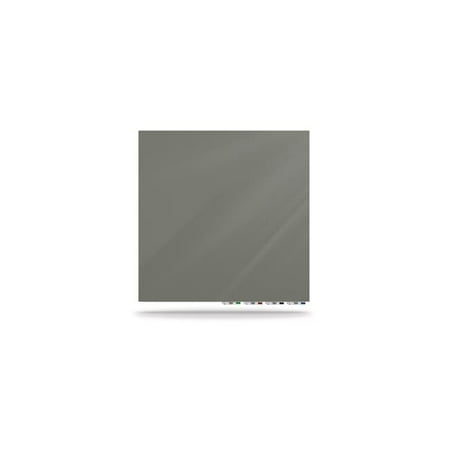 Ghent ARIASM44SK Aria Low Profile Magnetic Glass Whiteboard, 4 x 4 ft. - Smoke