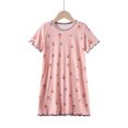 thumbnail image 2 of Bovxnpu Summer Girls Dresses, Girls Casual Dress Nightgowns Loungewear, Fashion Girls Summer Ice Silk Short Sleeved Round Neck Ice Silk Home Skirt Nightgown 4 Years, 2 of 3