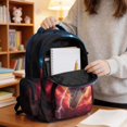 thumbnail image 4 of SCRAWLGOD Dinosaur Lightning Pattern Large Backpack, 17 Inch Laptop Backpack, Lightweight Multi-Pocket Schoolbag for Kids, Teens, Adults, Portable Casual College Bookbag, 4 of 7