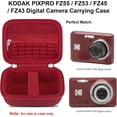thumbnail image 2 of WWS-Camera Carrying Case for Kodak PIXPRO FZ55 / FZ53 / FZ45 / FZ43 16MP Digital Camera, Vlogging Camera Storage Holder Travel Bag, ​Mesh Bag Fits Batteries, Cable, Memory Card, Red, 2 of 4
