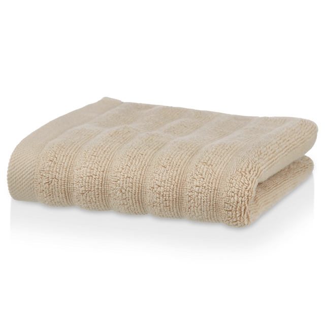 Bouclair Serviette à Main Beige Côtelée 16x28 Po (41x71 cm)