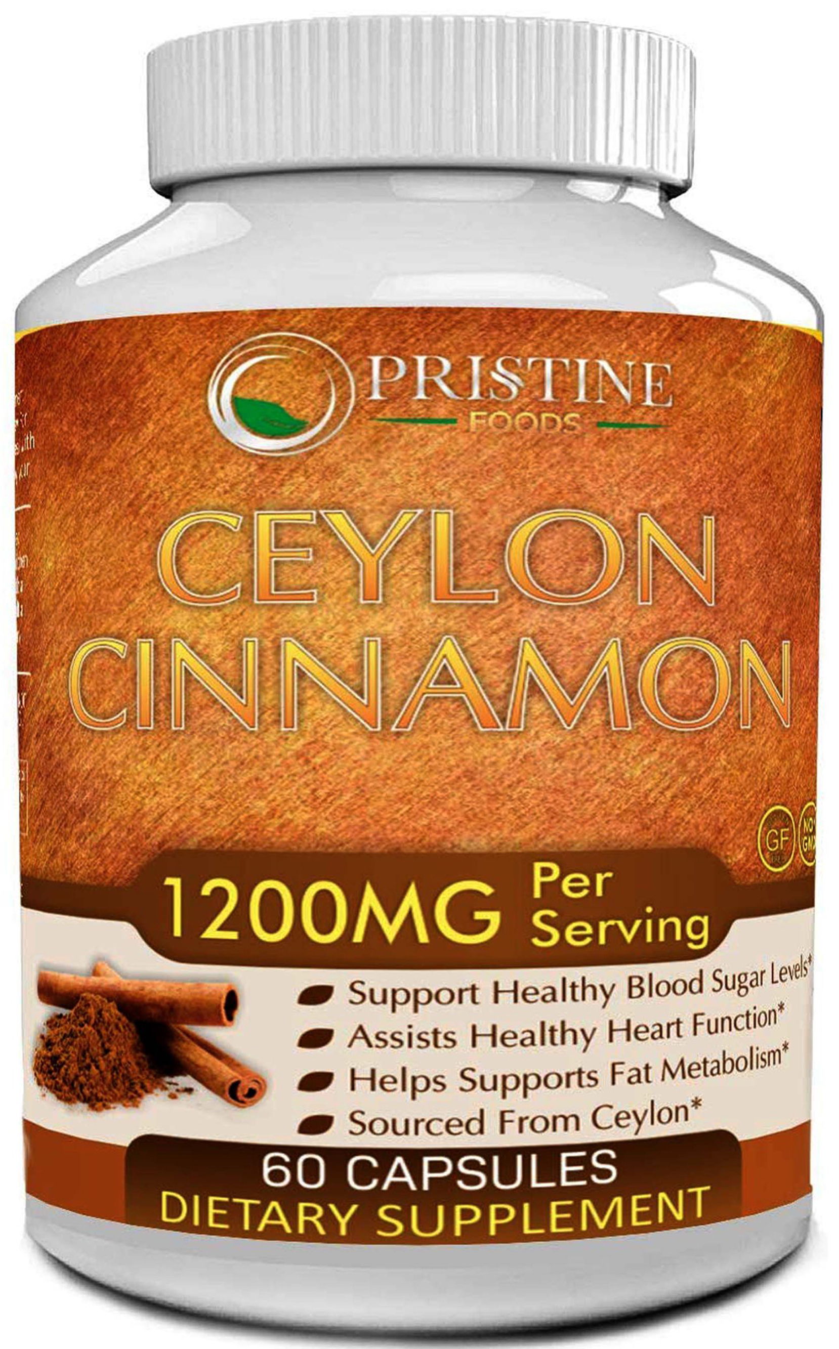 Pristine Foods Ceylon Cinnamon supplement 1200mg per serving Healthy
