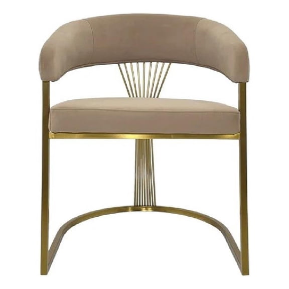 Yuki Dining Chair- Curved Gray Velvet Backrest- Silver Cantilever Base