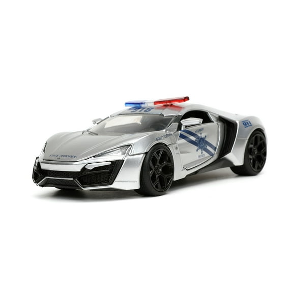 Lykan Hypersport Police "Highway Patrol", Silver and Blue - Jada Toys 32927/4 - 1/24 scale Diecast Model Toy Car