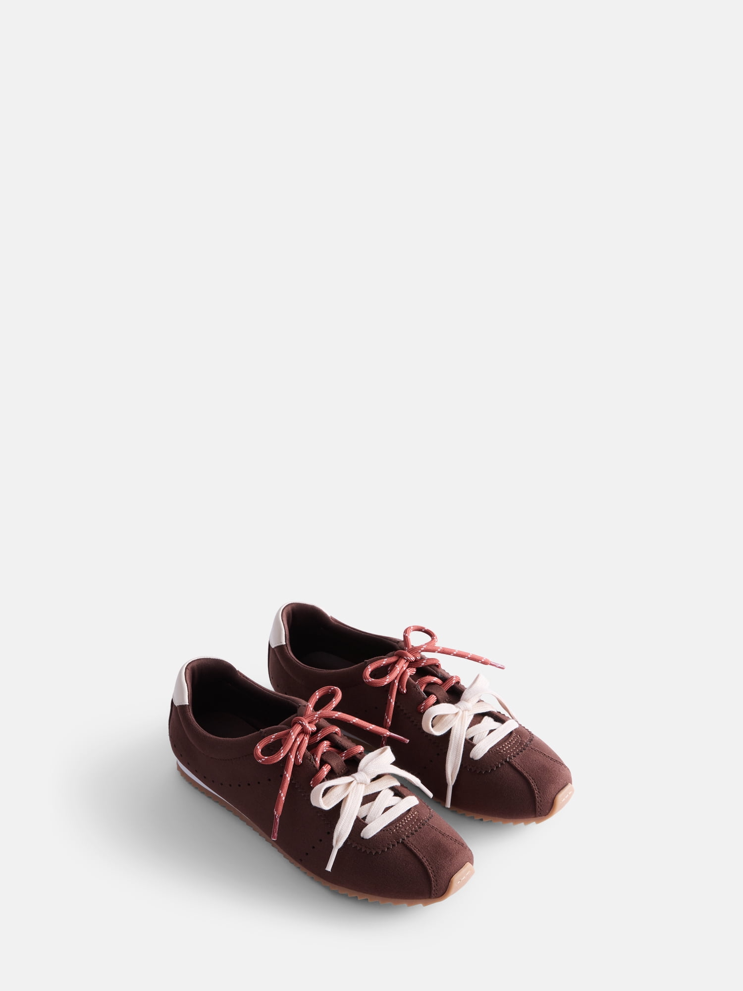 Weekend Academy Girls Low Profile Double Lace Fashion Sneakers