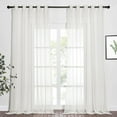 thumbnail image 1 of Sheer Curtains es Long with Eyelet Sheers Window Curtains Panels Privacy Light Filtering Voile Grommet Top Drapes for Living Room/Hotel Rideaux ( Wide ), 1 of 8