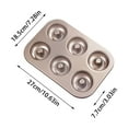thumbnail image 3 of Steel Donut Baking Pan Set Nonstick 6 Cavity For Homemade Oven And Refrigerator Safe Kitchen Tool, 3 of 6