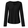 thumbnail image 4 of Summer Tops for Women Tees for Women Trendy Thick Long Sleeve T Shirt Work Shirt Short Sleeve Tunics Summer Compression Shirts Long Short Top Compression Black S, 4 of 4