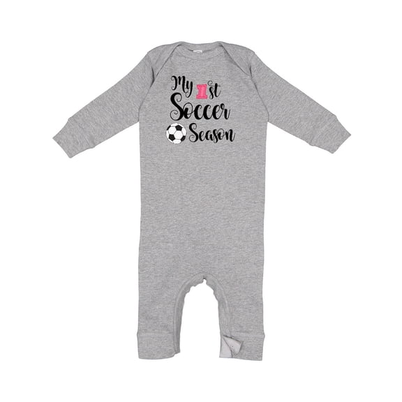 Inktastic My 1st Soccer Season Baby Romper Coveralls
