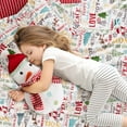 thumbnail image 3 of Levtex Home Merry & Bright Collection - Santa Claus Lane Full Sheet Set - Top Sheet (81x96), Fitted Sheet (54x75in.), and Two Pillowcases (21x30in.) - - Polyester, 3 of 4