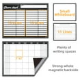 thumbnail image 6 of Large Magnetic Dry Erase Whiteboard Planner for Fridge -Undated Monthly Calendar, Chore Chart, and Bonus Notes/to Do/Grocery, 6 Magnetic Dry Erase Markers Included., 6 of 8