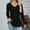 Black, variant on Womens Long Sleeve Tops Solid Trendy Casual V-Neck Tunic Blouses Lightweight Basic Loose Fit Going Out Business Work Shirts