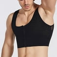 thumbnail image 5 of Mens Compression Shirts Shapewear Sleeveless Square Neck Cropped Tank Tops Mens Solid Zipper Front Stretchy Slim-Fit Shaping Undershirts, 5 of 6