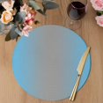 thumbnail image 3 of Blue Grey Ombre Round 13 Inch Placemats Set of 2, Modern Gradient Abstract Art HeatResistant Non Slip Place Mats for Dining Table, Wipeable Braided Kitchen Table Mats for Housewarming, 3 of 9