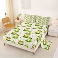 thumbnail image 2 of Erosebridal Cute Animal Kawaii Frog Full Size Sheets,Cartoon Flowers Floral Bed Sheets For Boys 4 Pieces, 2 of 6