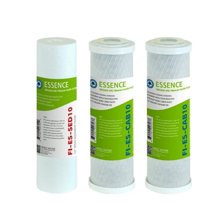 APEC FILTER-SET-ES High Capacity Replacement Pre-Filter Set For ESSENCE Series Reverse Osmosis Water Filter System Stage 1,