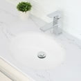 thumbnail image 5 of Stylish Undermount 19.5"W x 16"D White Porcelain Oval Bathroom Sink P-206, 5 of 11
