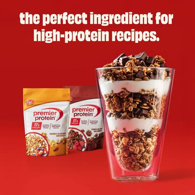 Premier Protein Granola, Honey Almond Flavored Crunchy Clusters, 9