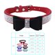 thumbnail image 3 of Methold Decoración para mascotas Cachorro Perro Gato Collar ajustable prop Correa Hebilla Rhinestone PULeather Suministros para perros pajarita negra SG, 3 of 3