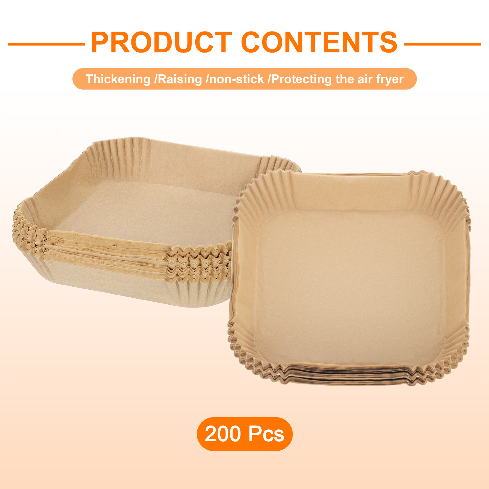 Uxcell 50pcs Silicone Oil Air Fryer Liners 8.66" Circle Disposable Non-stick Air Fryer Paper Liners for Microwaves Ovens Steaming Baking Roasting Frying Portable Cooking Devices, Natural