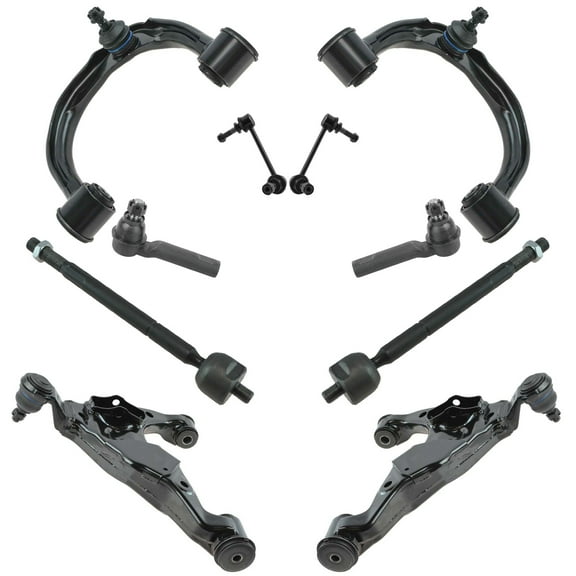 TRQ Control Arm Ball Joint Sway Link Tie Rod Steering Suspension Kit Set 10pc PSA63358