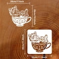 thumbnail image 2 of Plantilla para pintar un gato en una taza de té (30 x 30 cm). Plantilla para dibujar un gatito adorable. Plantilla de plástico para tazas de té. Plantilla para manualidades con temática animal., 2 of 7