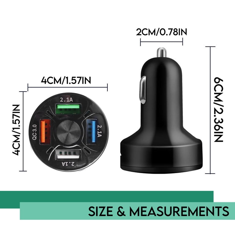 4 port usb car cigarette lighter adapter 4 Port USB Fast Car Charger Cigarette Lighter Socket for Samsung Android iPhone Cell Phone Mobile