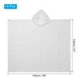 thumbnail image 2 of Uxcell Rain Ponchos, 5 Pack Waterproof Raincoats with Hood, Reusable EVA Rain Jackets for Camping Outdoor, White, 2 of 6